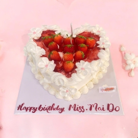 Bánh kem trái tim 04