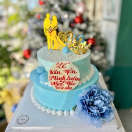 Mẫu bánh cưới tầng liền 3