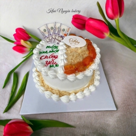 Mẫu bánh kem mặn chà bông phô mai trứng muối 2