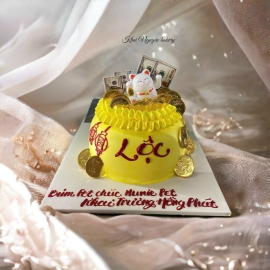 Mẫu bánh kem hủ vàng khai trương Tài Lộc 4