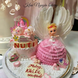 Mẫu bánh kem tầng liền bé gái 4