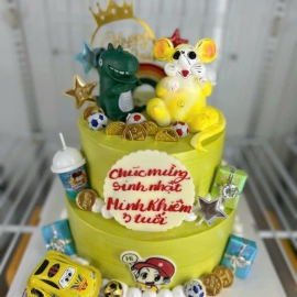 Mẫu bánh kem tầng liền bé trai 4