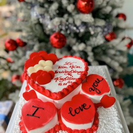 Mẫu bánh kem hình trái tim 1