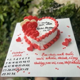 Mẫu bánh kem hình trái tim 10