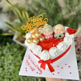 Mẫu bánh kem hình trái tim 14