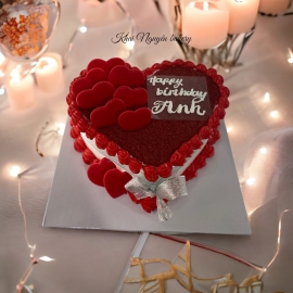 Mẫu bánh kem hình trái tim 33