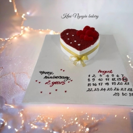 Mẫu bánh kem hình trái tim 7