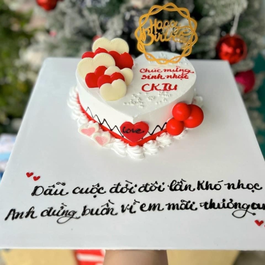 Mẫu bánh kem hình trái tim 15